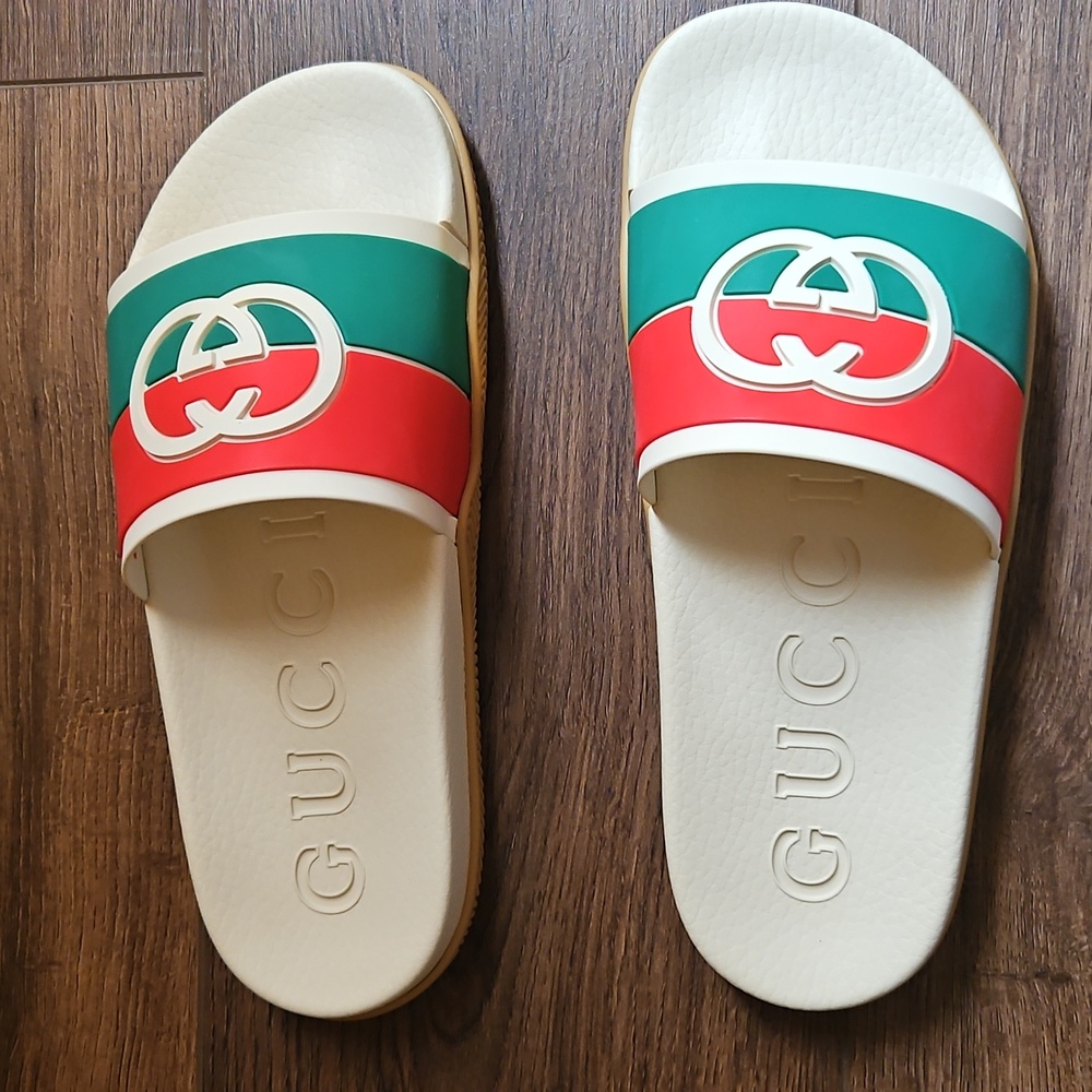 GUCCI SLIDES INTERLOCKING G ORANGE SIZE EU 40 - Picture 10 of 15